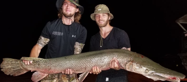 Alligator Gar fishing in Livingston, Texas