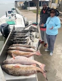 Black Drum, Redfish, Speckled Trout Fishing in Galveston, Texas