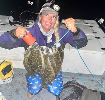 Flounder fishing in Port O&#039;connor, Texas