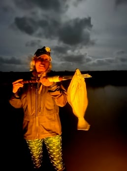 Flounder fishing in Port O&#039;connor, Texas