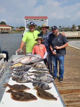 Black Drum, Blue Catfish, Flounder, Redfish Fishing in New Orleans, Louisiana