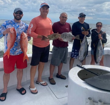 Black Grouper, Red Snapper, Triggerfish, Yellowfin Tuna fishing in Destin, Florida