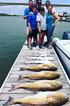 Redfish fishing in Surfside Beach, Texas