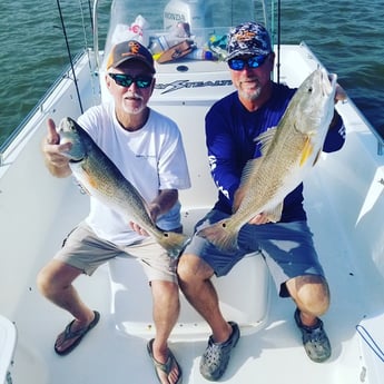 Redfish fishing in Surfside Beach, Texas