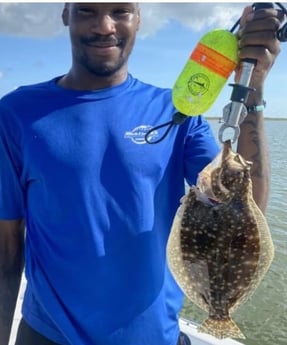 Flounder fishing in Texas City, Texas