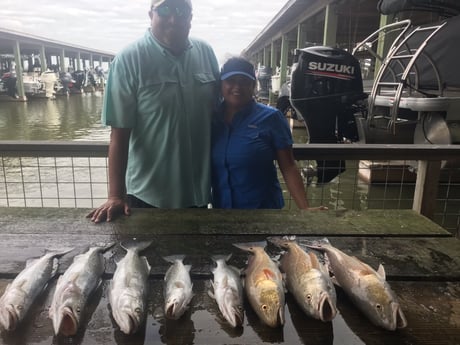 Redfish, Speckled Trout / Spotted Seatrout fishing in Galveston, Texas