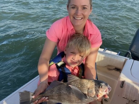 Black Drum fishing in Galveston, Texas