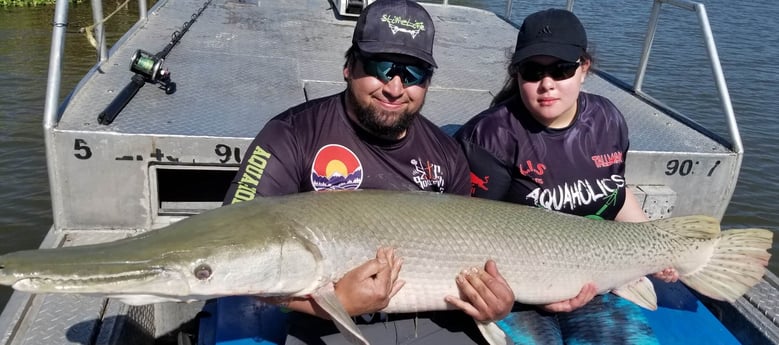 Alligator Gar fishing in Livingston, Texas