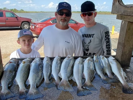 Speckled Trout / Spotted Seatrout fishing in Galveston, Texas