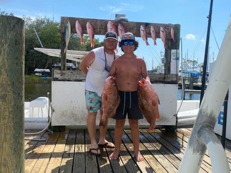 Red Grouper, Red Snapper, Speckled Trout / Spotted Seatrout fishing in Destin, Florida