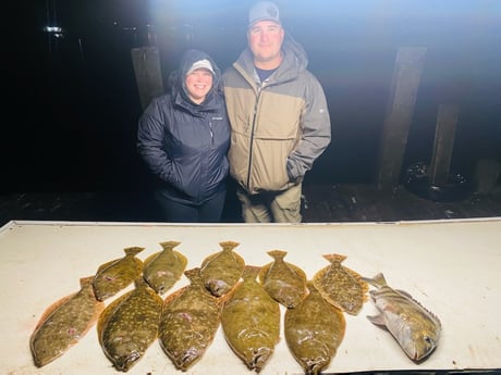 Flounder fishing in Galveston, Texas