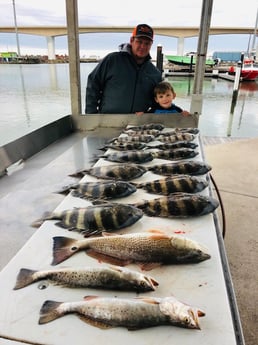 Redfish, Sheepshead, Speckled Trout Fishing in Surfside Beach, Texas