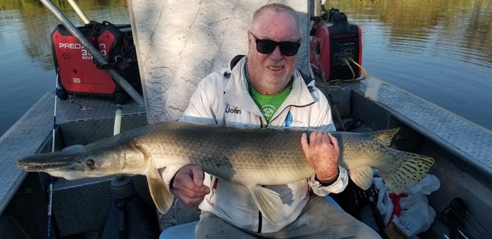 Alligator Gar fishing in Livingston, Texas