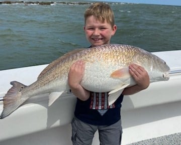 Redfish fishing in Galveston, Texas