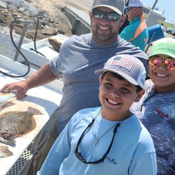 Flounder fishing in Galveston, Texas