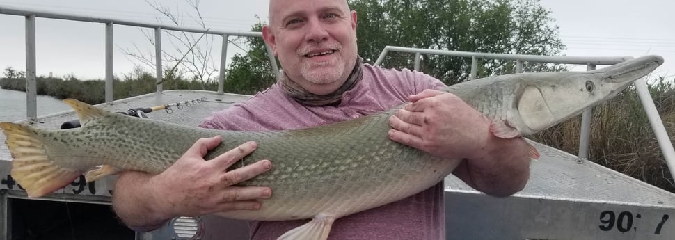 Alligator Gar fishing in Livingston, Texas