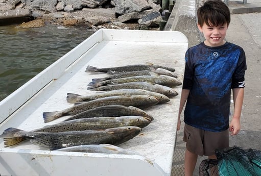 Speckled Trout / Spotted Seatrout fishing in Galveston, Texas