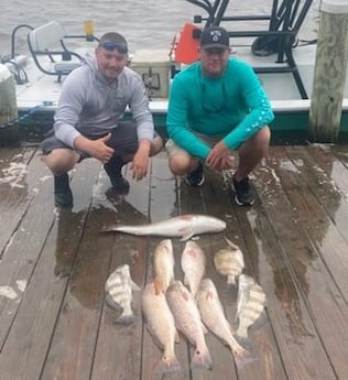 Black Drum, Redfish, Sheepshead fishing in Port O&#039;Connor, Texas