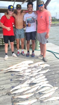 Black Drum, Redfish, Speckled Trout / Spotted Seatrout fishing in Port O&#039;Connor, Texas