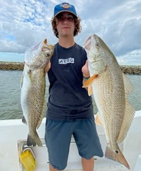 Redfish, Speckled Trout / Spotted Seatrout fishing in Galveston, Texas