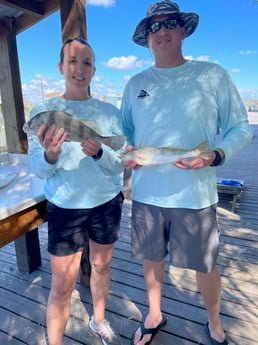 Black Drum, Speckled Trout / Spotted Seatrout fishing in Rockport, Texas