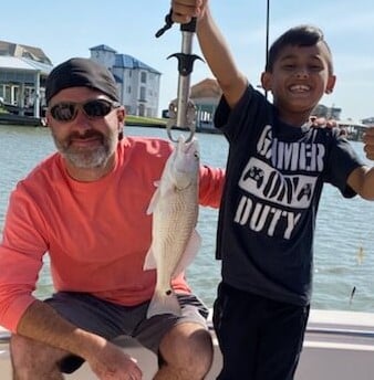 Redfish fishing in Galveston, Texas