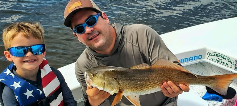 Redfish fishing in Beaufort, North Carolina