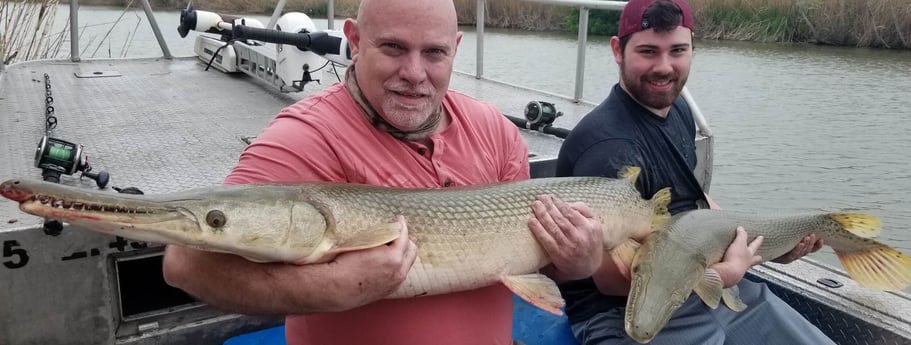 Alligator Gar fishing in Livingston, Texas