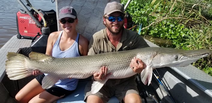 Alligator Gar fishing in Livingston, Texas