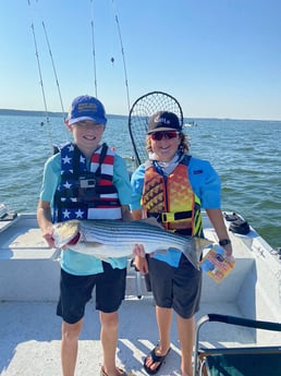 Striped Bass fishing in Whitney, Texas