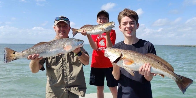 Redfish fishing in Port Aransas, Texas