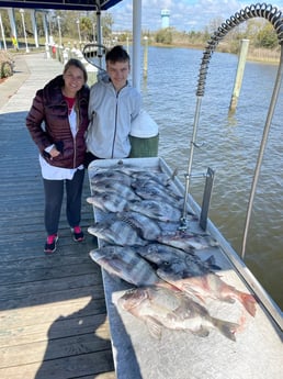 Sheepshead fishing in Biloxi, Mississippi