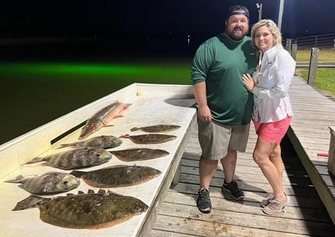 Alligator Gar, Flounder, Sheepshead Fishing in Freeport, Texas