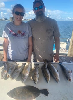 Flounder, Speckled Trout / Spotted Seatrout fishing in Galveston, Texas