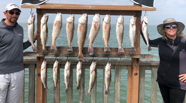 Redfish, Speckled Trout / Spotted Seatrout fishing in South Padre Island, Texas