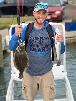 Flounder, Speckled Trout / Spotted Seatrout fishing in South Padre Island, Texas