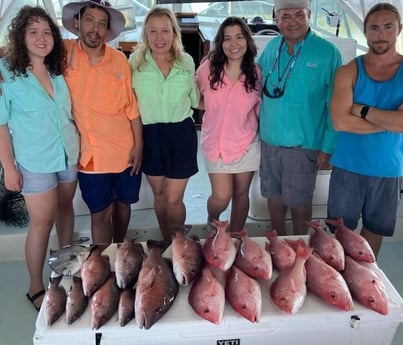 Mangrove Snapper, Red Snapper, Triggerfish fishing in Galveston, Texas