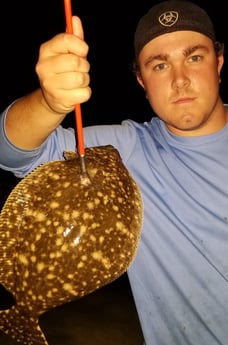 Flounder fishing in Livingston, Texas