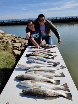 Black Drum, Speckled Trout Fishing in Galveston, Texas