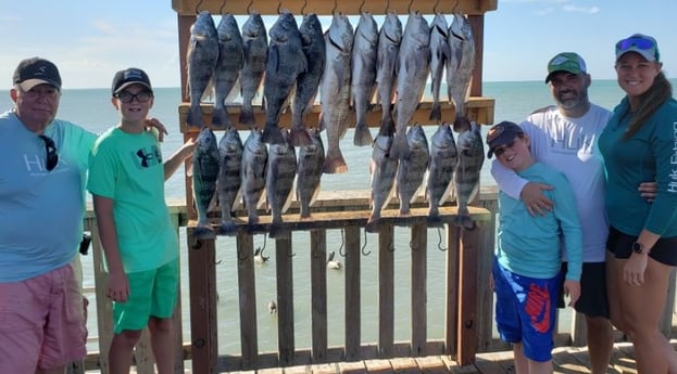 Black Drum fishing in Port Isabel, Texas