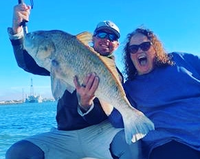 Black Drum Fishing in Galveston, Texas