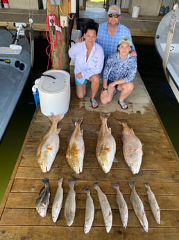 Black Drum, Redfish, Speckled Trout / Spotted Seatrout fishing in Port O&#039;Connor, Texas