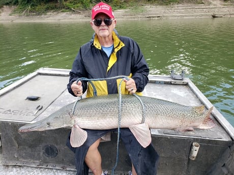 Alligator Gar fishing in Coldspring, Texas