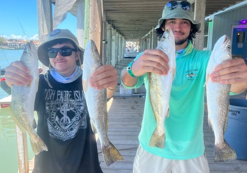 Speckled Trout / Spotted Seatrout fishing in South Padre Island, Texas