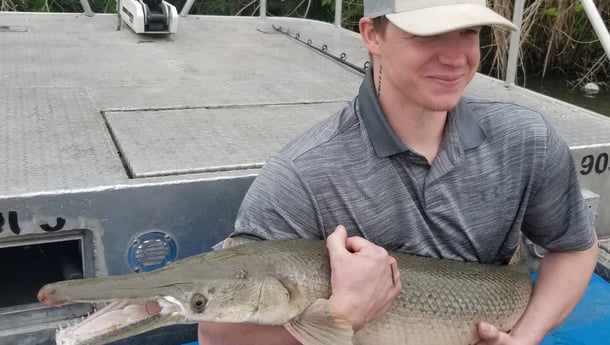 Alligator Gar fishing in Livingston, Texas