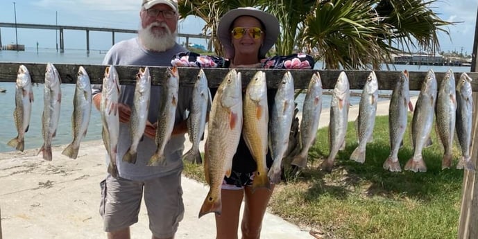 Redfish, Speckled Trout / Spotted Seatrout fishing in Rockport, Texas