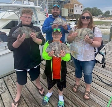 Sheepshead Fishing in Pensacola, Florida