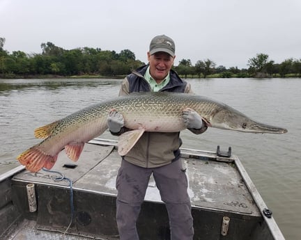 Alligator Gar fishing in Coldspring, Texas