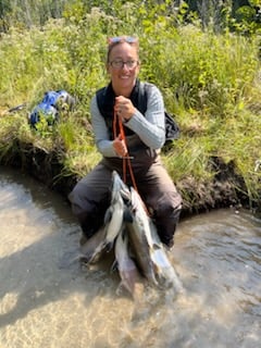 Fishing in Big Rapids, Michigan