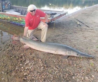 Alligator Gar fishing in Coldspring, Texas